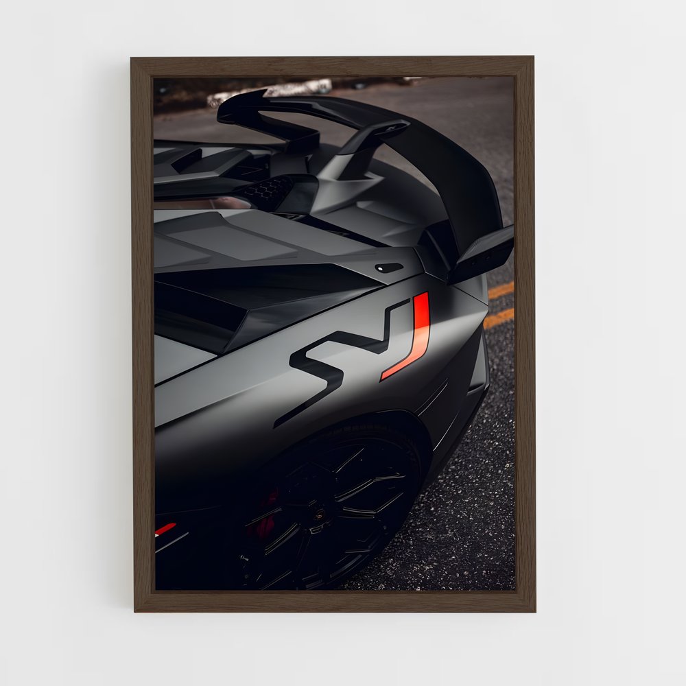 Poster Aventador Noir – affiche Lamborghini (vue 5)